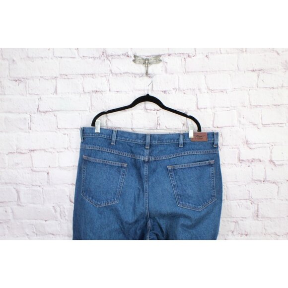 LL Bean Double L Jeans Classic Fit Straight Leg Dark Wash Size 44x34 - Picture 4 of 10